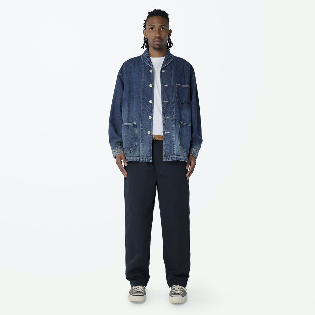 MADNESS NV. SHAWL COLLAR NEP DENIM COVERALL