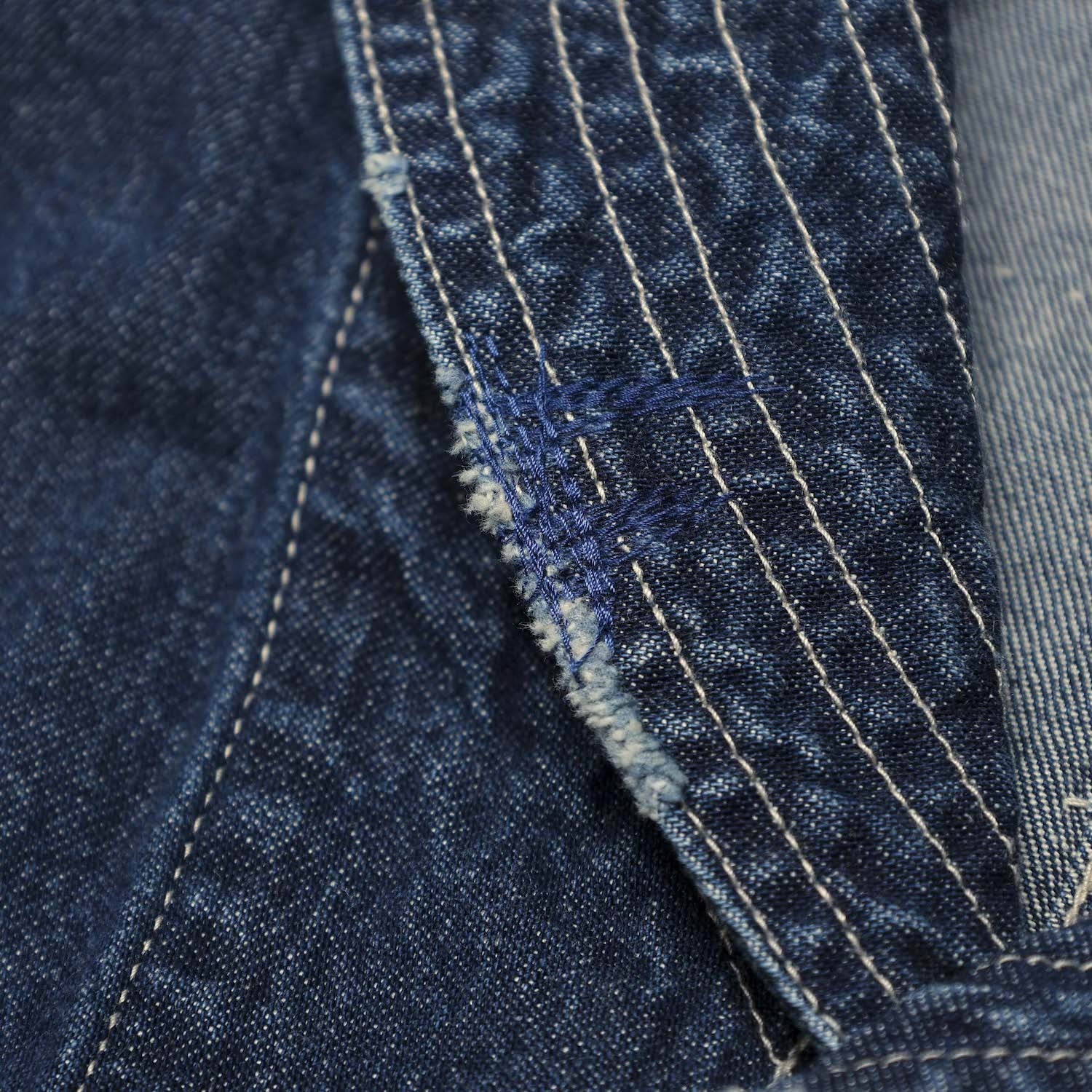 MADNESS NV. SHAWL COLLAR NEP DENIM COVERALL