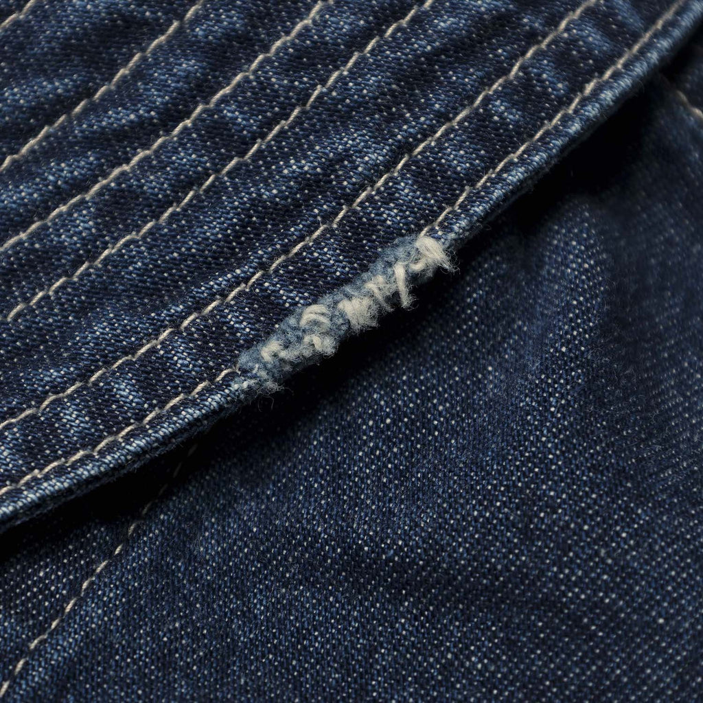 MADNESS NV. SHAWL COLLAR NEP DENIM COVERALL