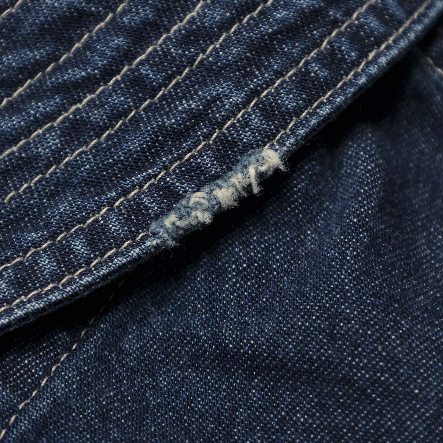 MADNESS NV. SHAWL COLLAR NEP DENIM COVERALL