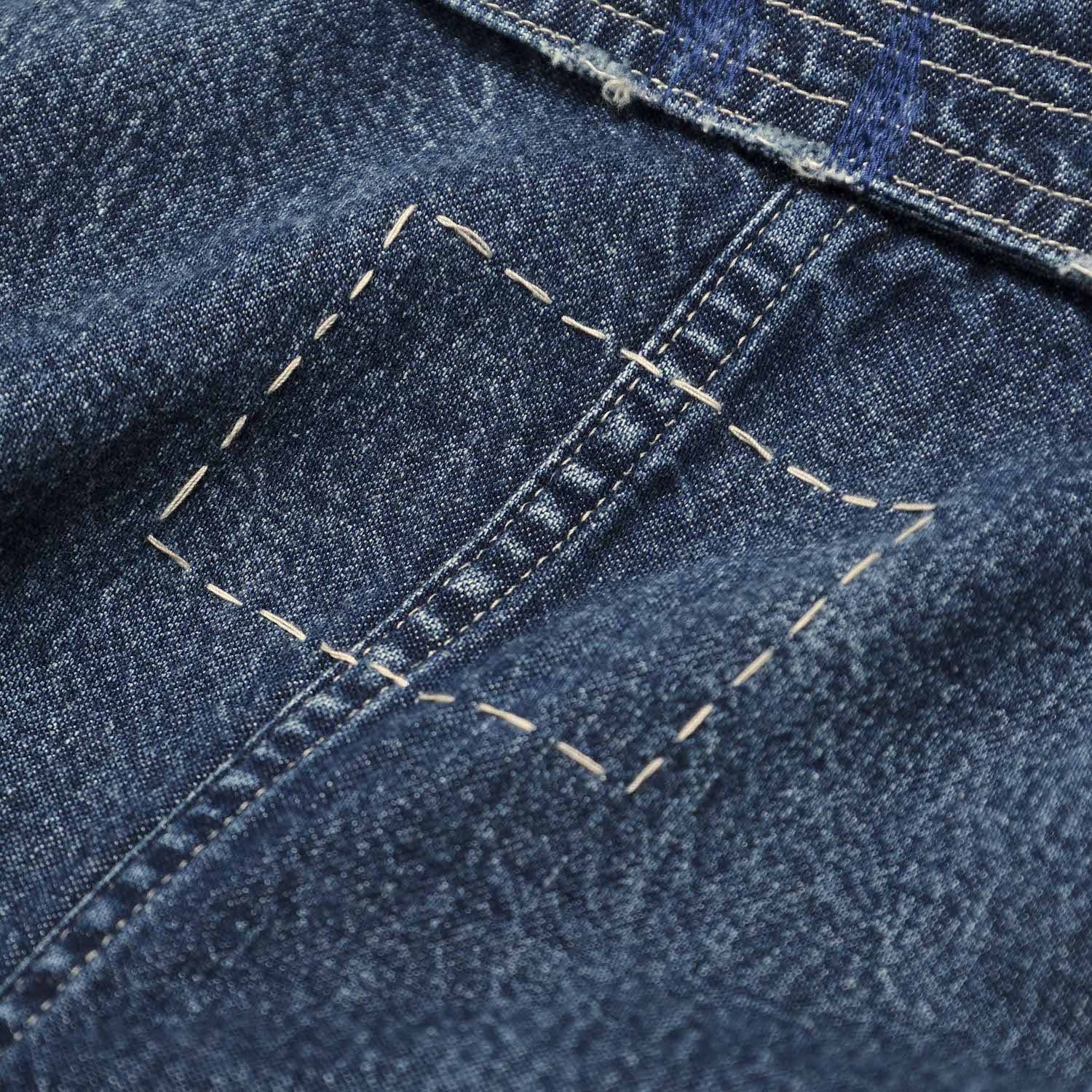 MADNESS NV. SHAWL COLLAR NEP DENIM COVERALL