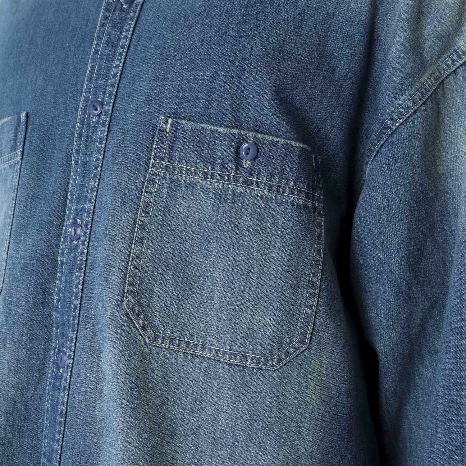 MADNESS AGING NEP DENIM WORK SHIRT