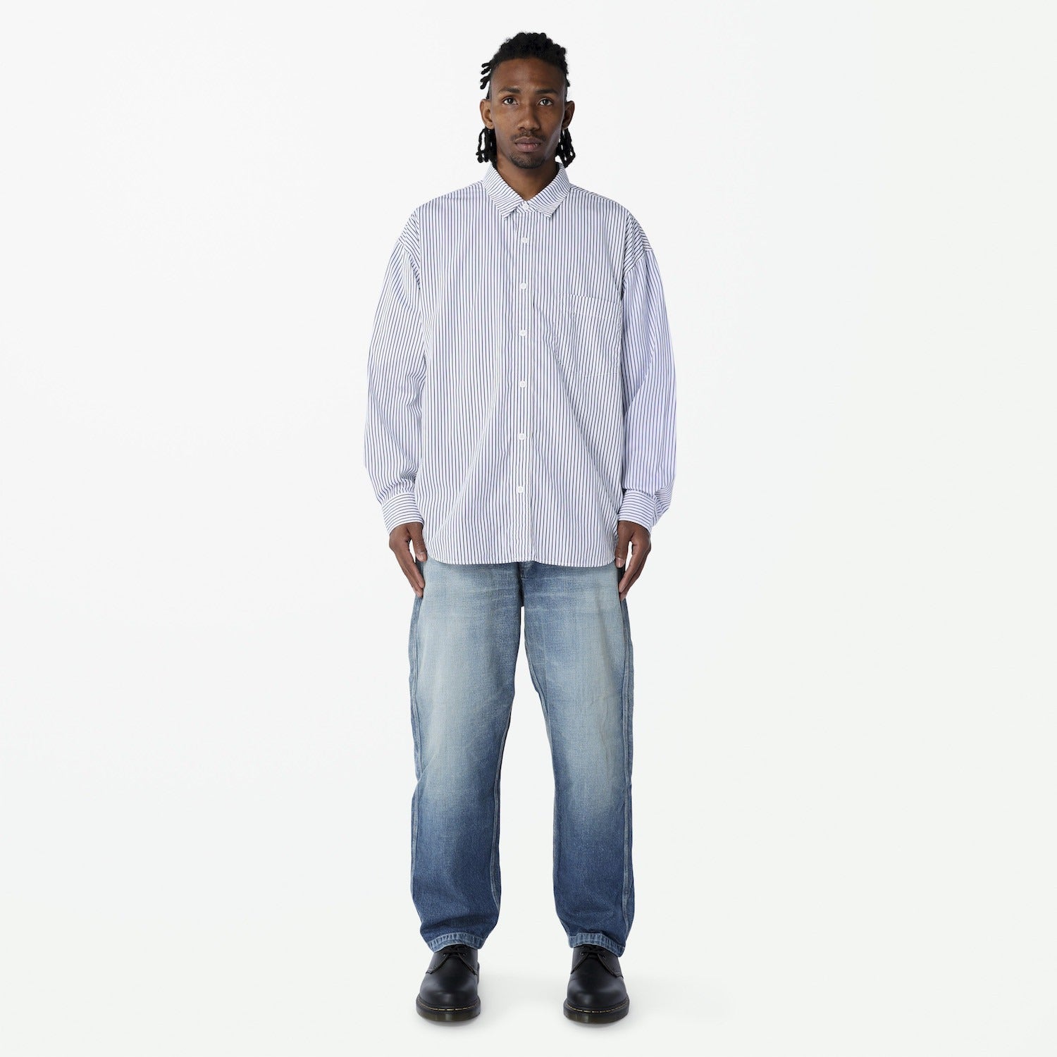 MADNESSS STD TYPEWRITER STRIPE BD SHIRT
