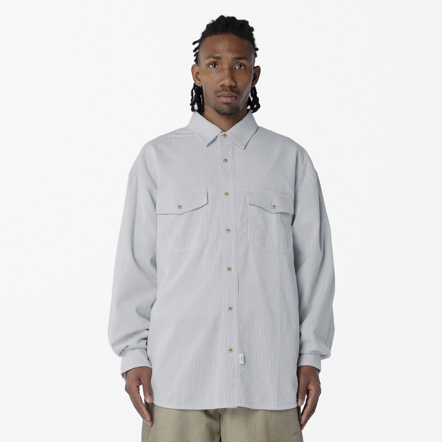 MADNESS DYED SUCKER STRIPE LOUNGE SHIRT