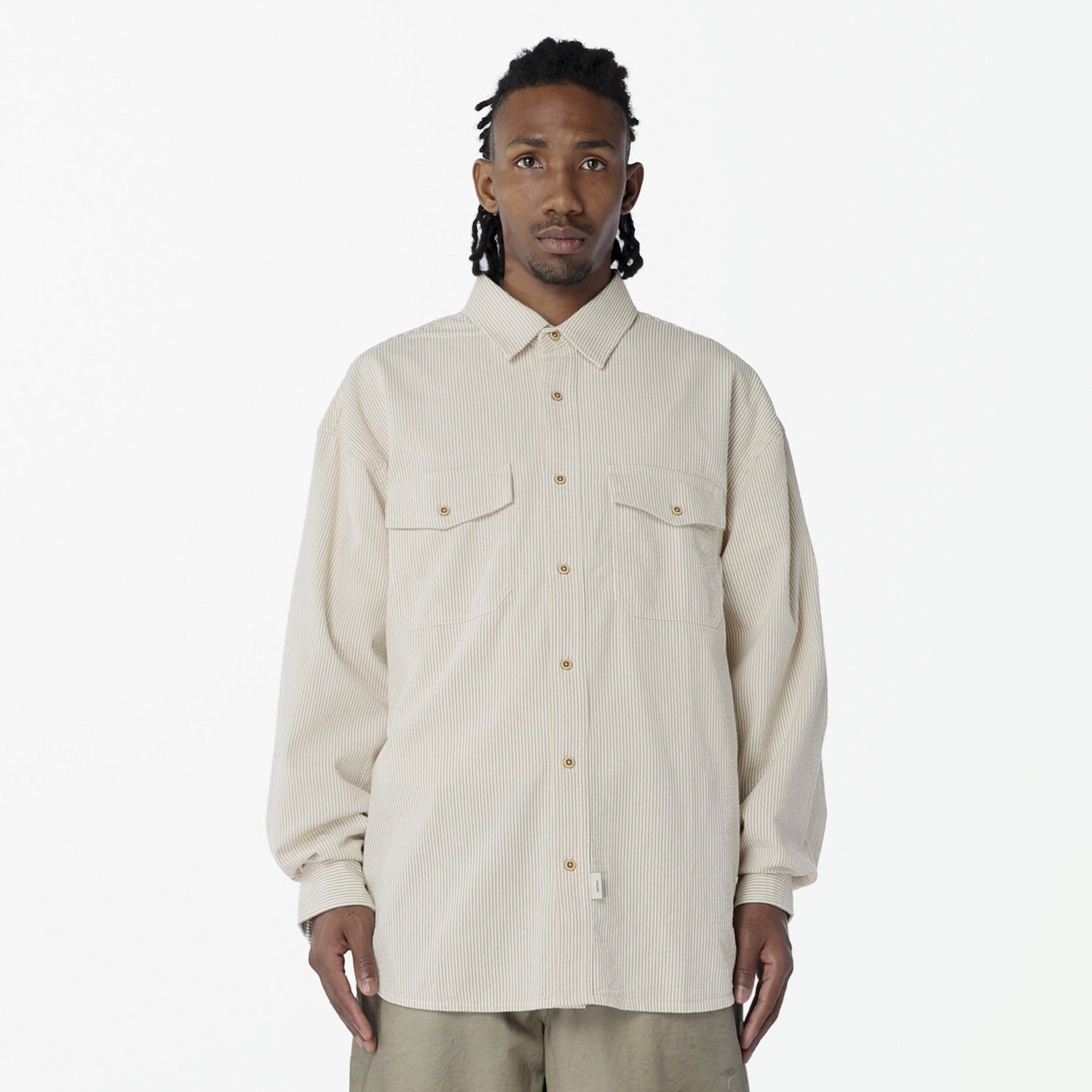 MADNESS DYED SUCKER STRIPE LOUNGE SHIRT